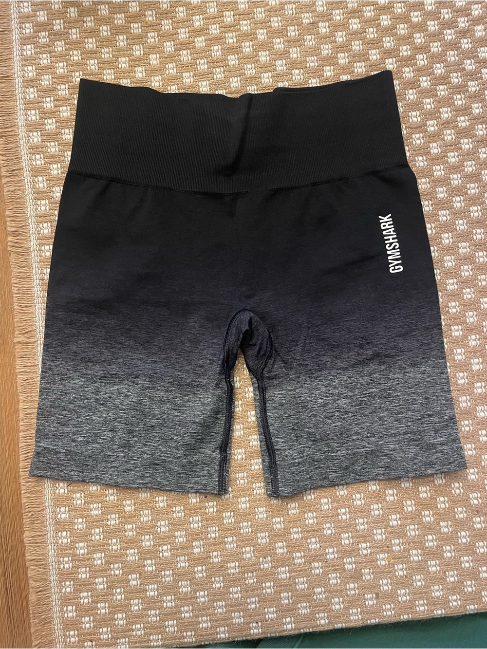 Gymshark Black-to-Gray Ombre High-Waist Biker Shorts